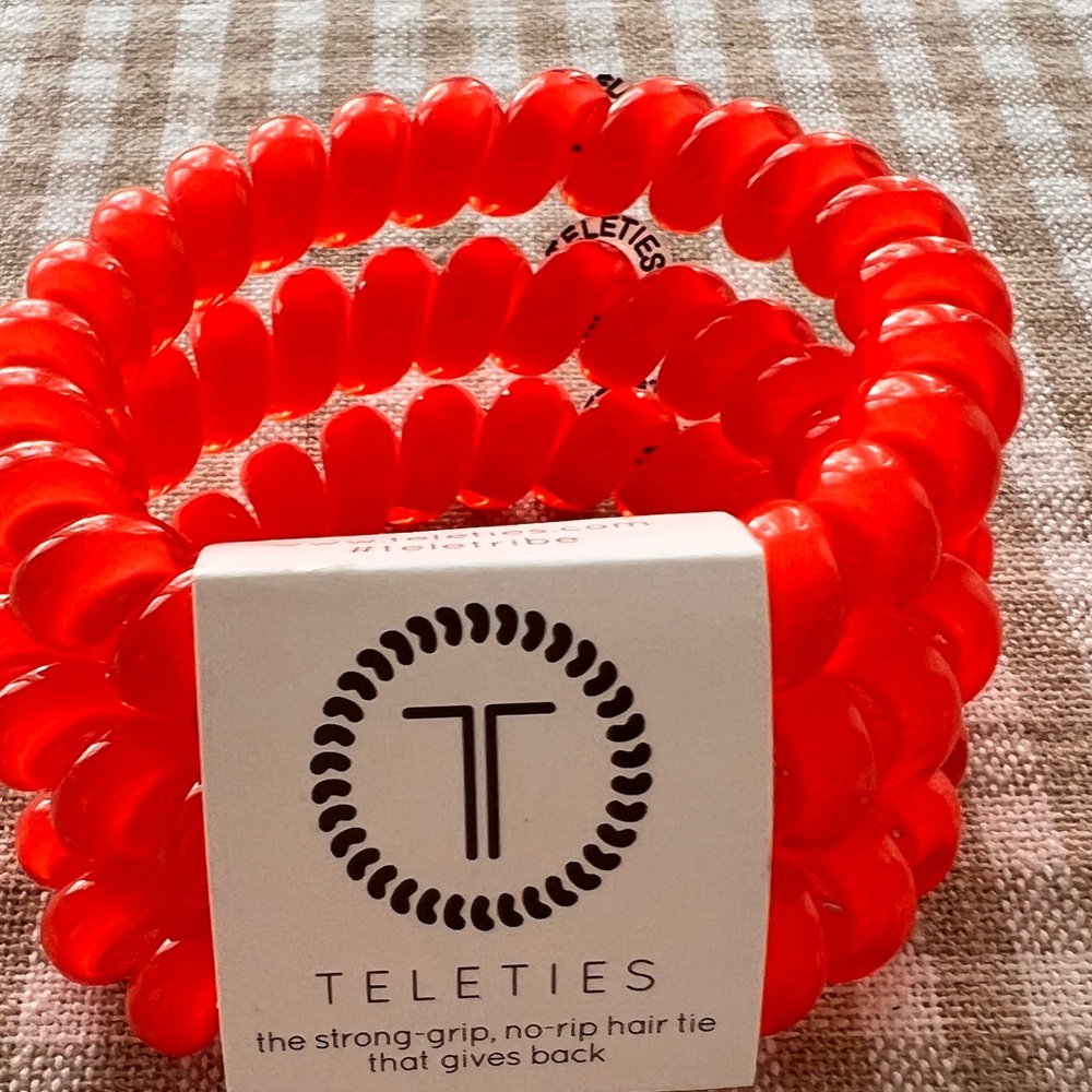 Teleties Bright Orange Hair Ties